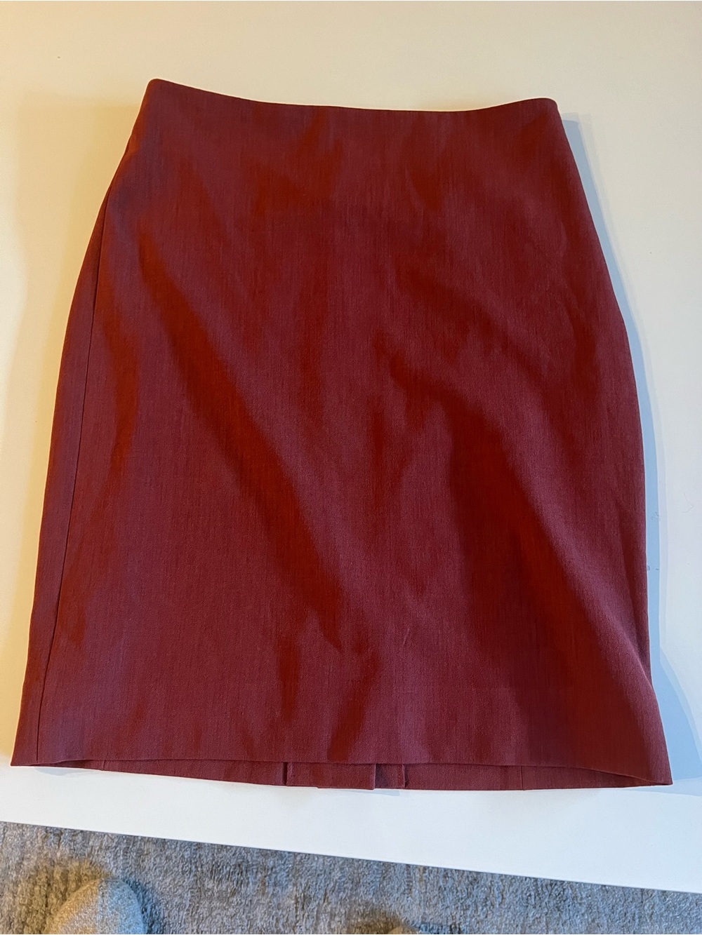 MM.LaFleur Deep Brick Red Pencil Skirt